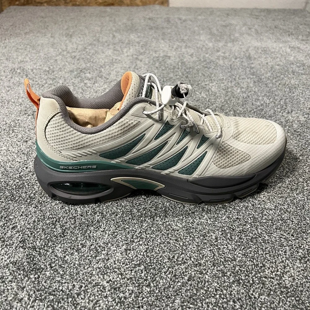 Skechers Skech-Air Men's 12 Gray Green Comfort Sneakers Air Cooled Memory Foam